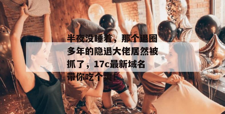 半夜没睡着，那个退圈多年的隐退大佬居然被抓了，17c最新域名带你吃个爽！
